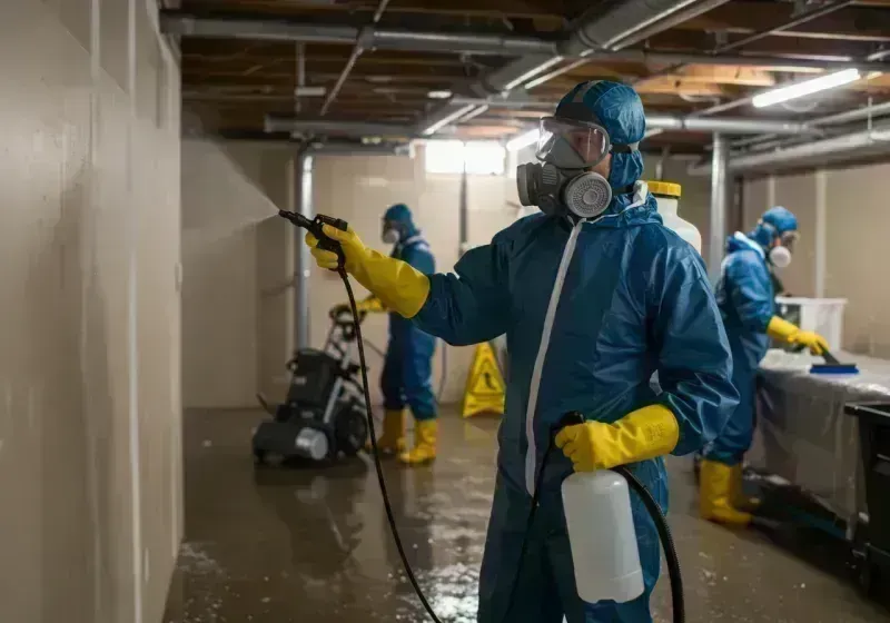 Basement Sanitization and Antimicrobial Treatment process in Mountain View, MO