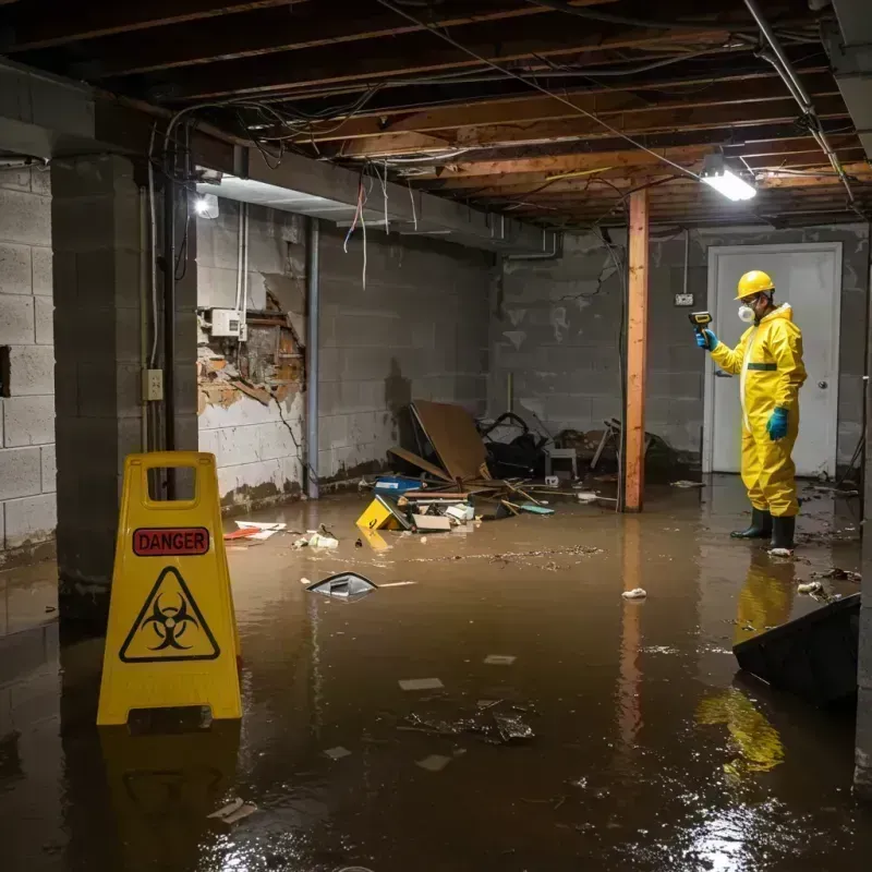 Flooded Basement Electrical Hazard in Mountain View, MO Property